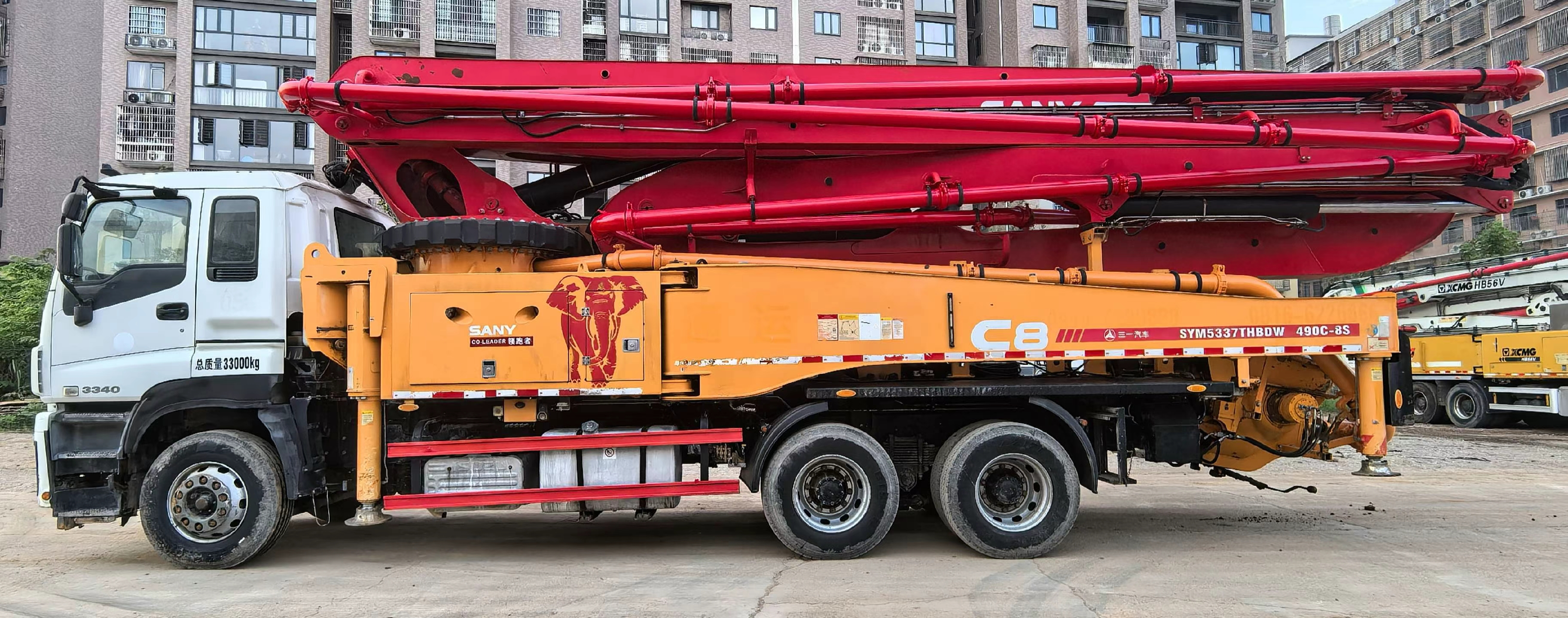 Used SANY 49-meter Concrete Pump Truck with Isuzu Chassis