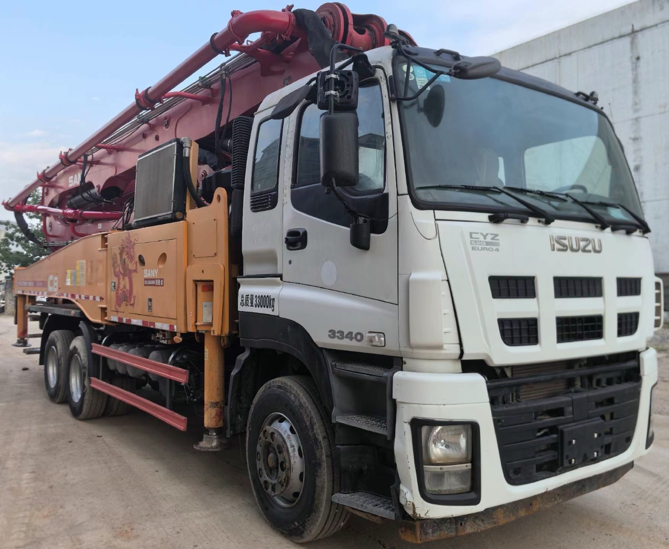 Used SANY 49-meter Concrete Pump Truck with Isuzu Chassis