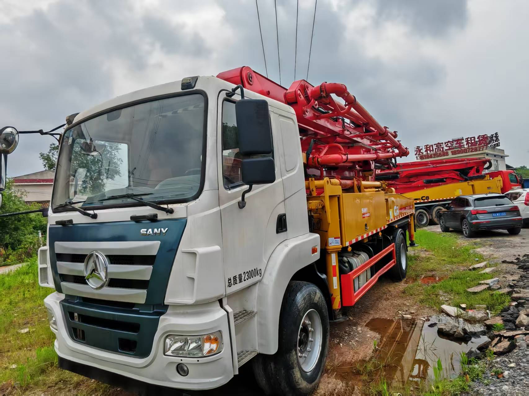 Used SANY Concrete Pump Truck 2019 37m Self-Made Chassis