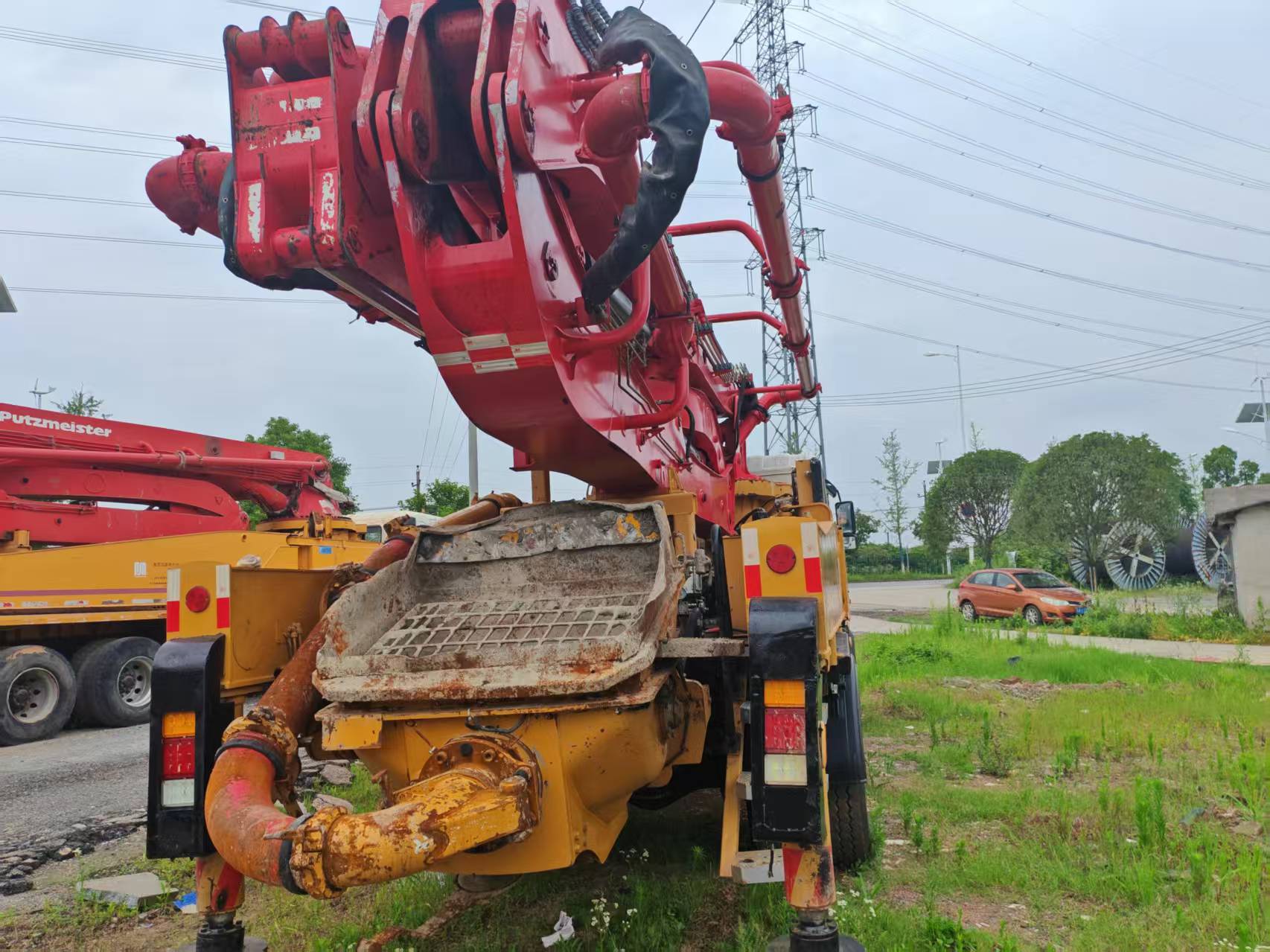 Used SANY Concrete Pump Truck 2019 37m Self-Made Chassis