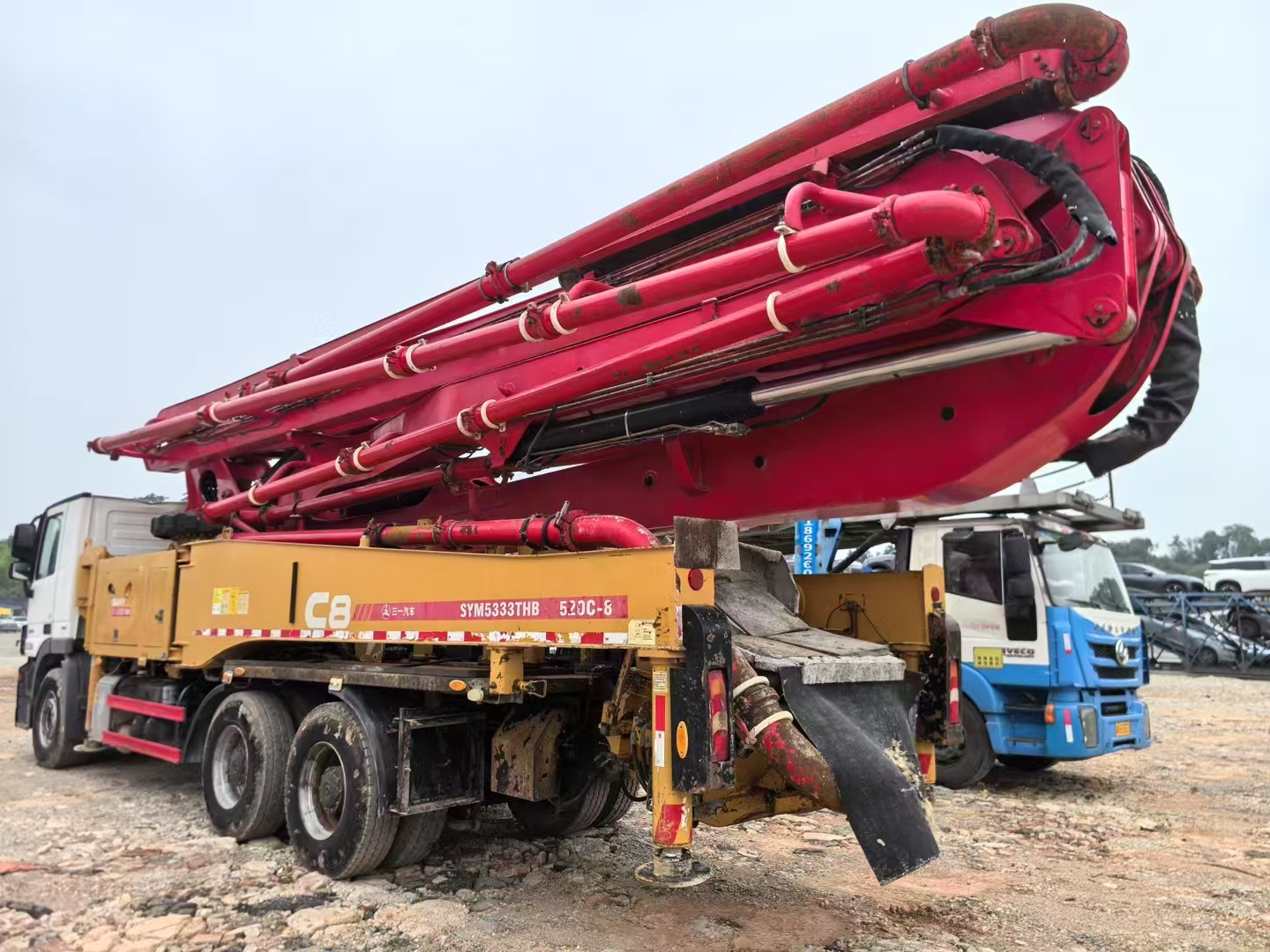 USED SANY 52m Concrete Pump Truck (Mercedes-Benz Chassis, 2019)