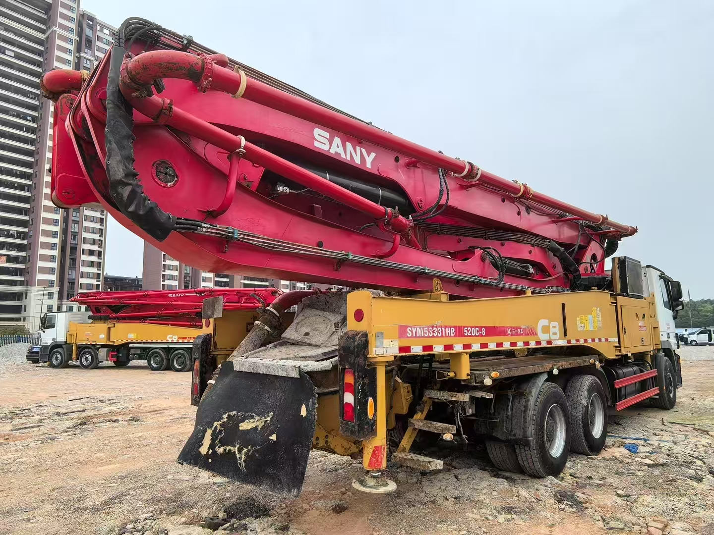 USED SANY 52m Concrete Pump Truck (Mercedes-Benz Chassis, 2019)