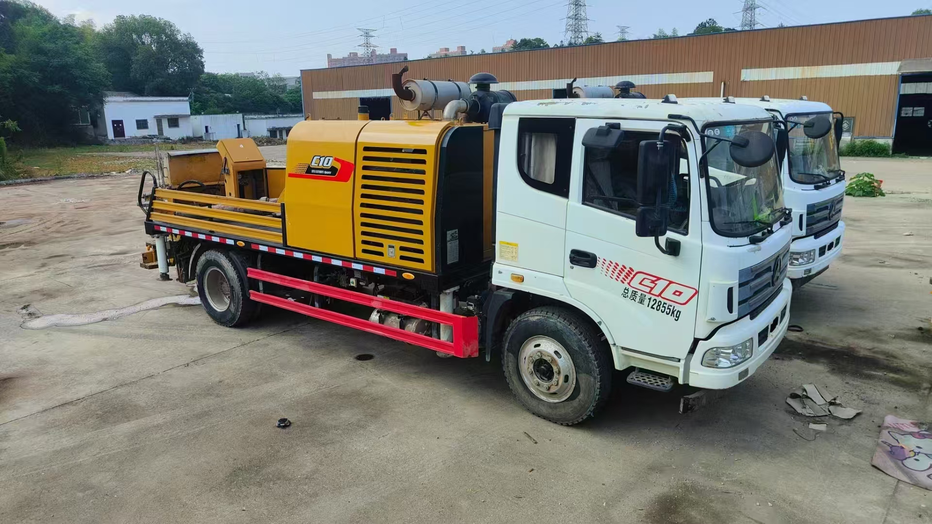 Used SANY truck-mounted concrete pump 10020