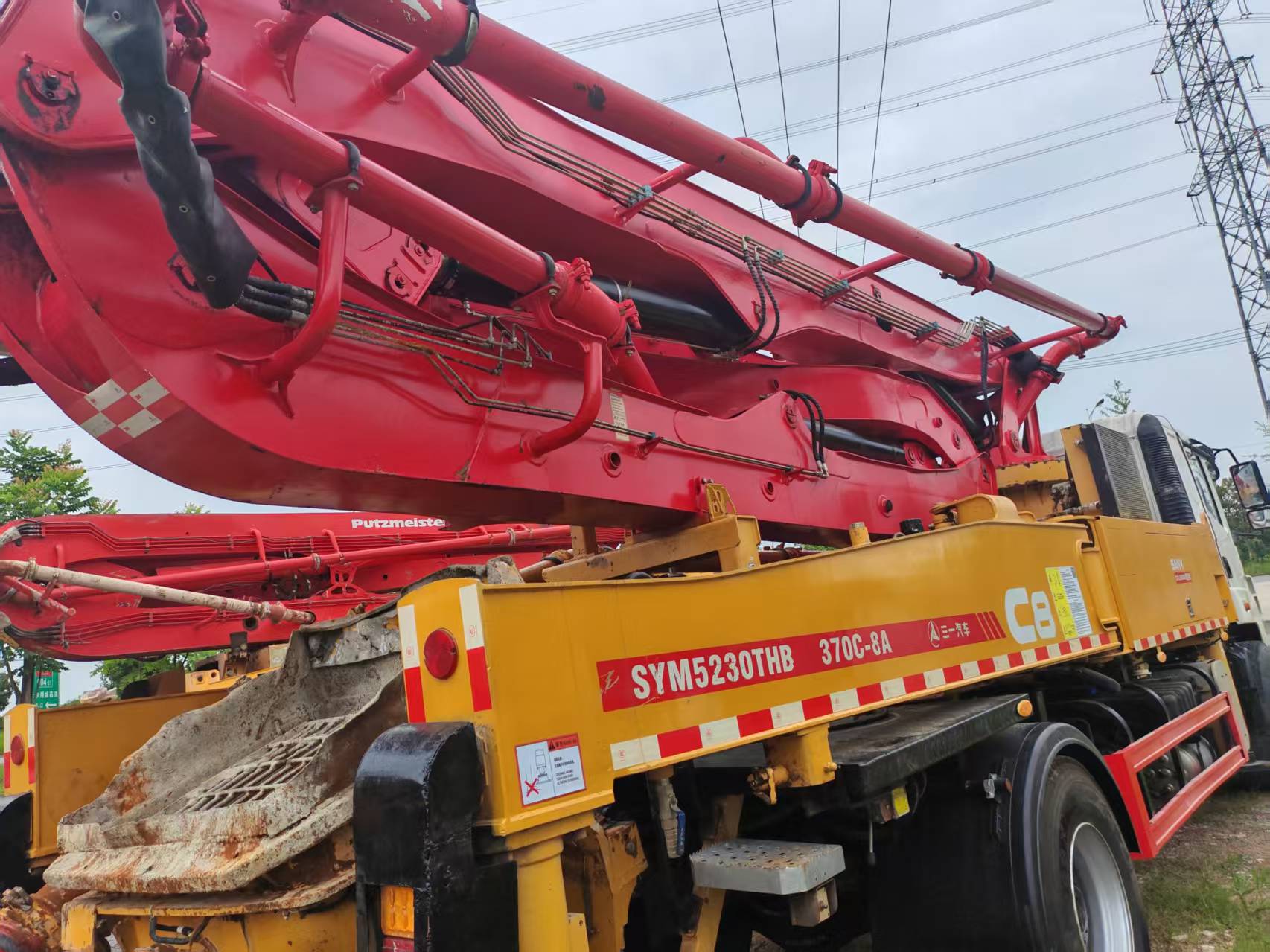 Used SANY Concrete Pump Truck 2019 37m Self-Made Chassis