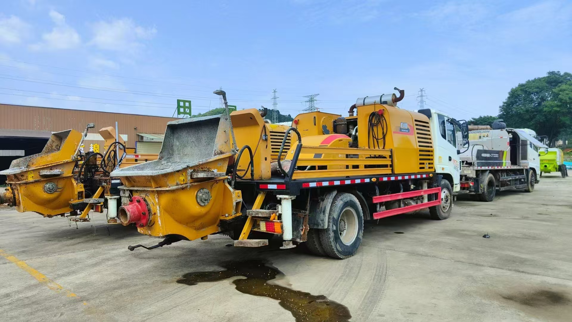 Used SANY truck-mounted concrete pump 10020